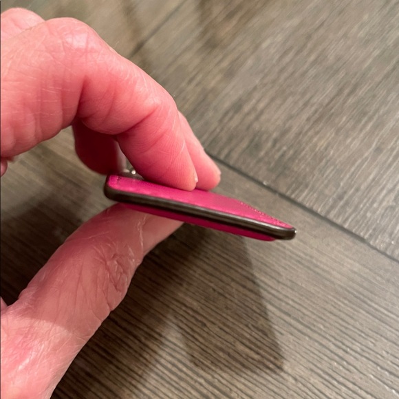 Coach Pink - Fuchsia Large Hangtag Leather Keychain - Picture 5 of 14